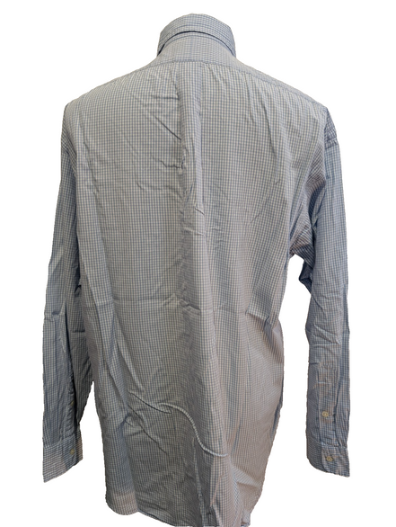 Ralph Lauren Chemise Homme XL Bleu Ciel Gingham Manches Longues Classic Blake