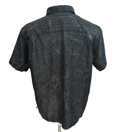Chemise Hawaïenne Manches Courtes Van Heusen Noir Feuillage L