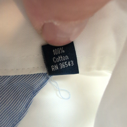 Chemise Tommy Hilfiger Blanche Coton Manches Longues 1 Poche Taille L