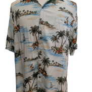 Chemise Hawaïenne Batik Bay Easy Care - Motif Tropical & Poissons - XL