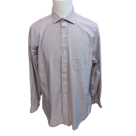 Chemise Tommy Hilfiger XL Violet Carreaux Regular Fit 100% Coton manches longues