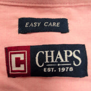 Chemise CHAPS Homme L Rose Pâle Unie Manche Courte Poche