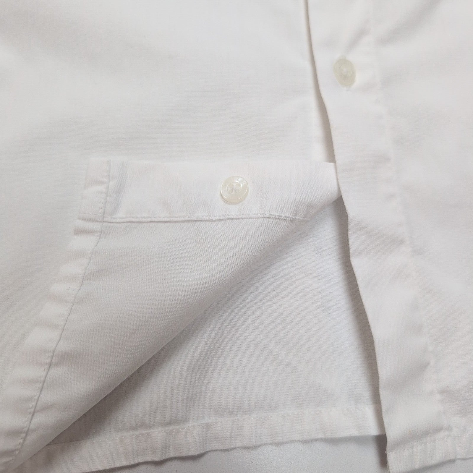 Chemise Yves Saint Laurent XL Blanche Logo Brodé Manches Courtes Poche