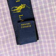 Chemise Ralph Lauren Homme M Violet Carreaux Gingham Manches Longues Custom Fit