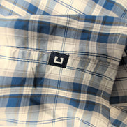 Chemise CHAPS à carreaux bleus manches courtes taille XL #146e