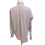 Chemise Olivier Hunt XL Made in USA Rayures Rouge Poche Coton manches longues