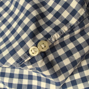 Chemise Ralph Lauren Custom Fit XL Vichy Bleu Blanc Logo Jaune