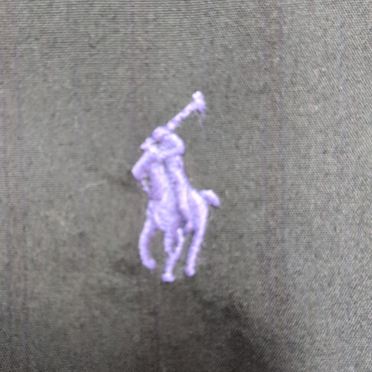 Chemise Ralph Lauren Vintage L noire logo violet manches longues