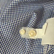 Chemise Nautica XL Col Mao Bleu Carreaux Manches court Sans Repassage