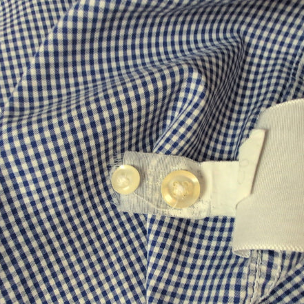 Chemise Nautica XL Col Mao Bleu Carreaux Manches court Sans Repassage