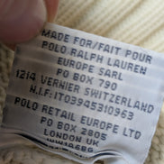 Pull POLO Ralph Lauren - Blanc Cassé - Logo Marine - Taille XL/XXL