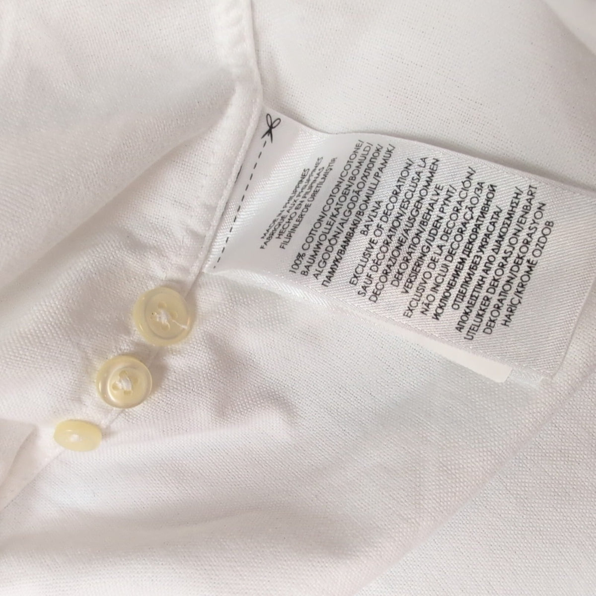 Chemise Ralph Lauren Slim Fit XLT blanc uni logo bleu marine coton