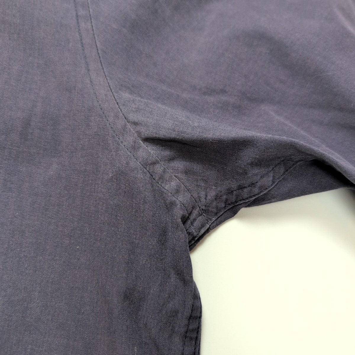 Chemise YVES SAINT LAURENT XL Bleu Marine Unie Logo Brodé Manches Courtes