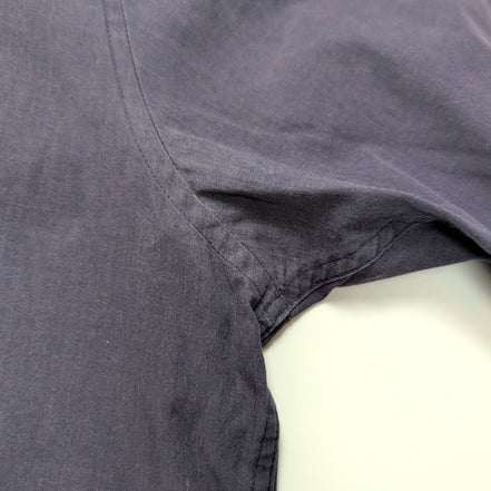 Chemise YVES SAINT LAURENT XL Bleu Marine Unie Logo Brodé Manches Courtes