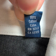 Chemise TOMMY HILFIGER Grise à Col Blanc Winchester Manches Longues - Taille XL