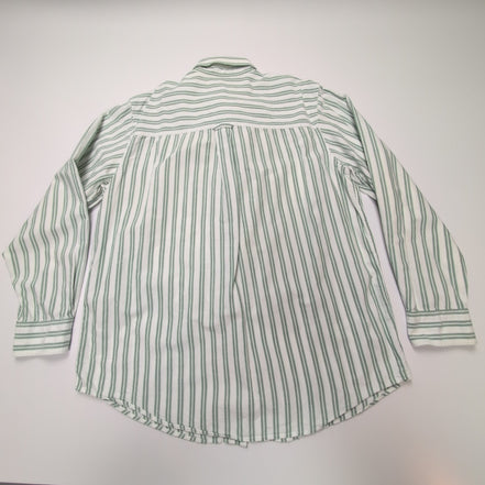 Chemise CHAPS blanche à rayures vertes taille L #57e