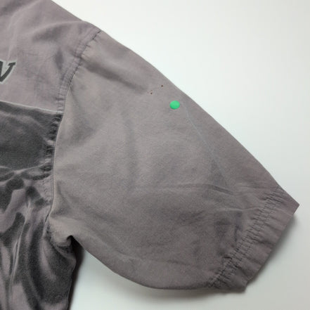Chemise Harley-Davidson XL Grise Flammes Boutons Gravés Vintage manches courtes