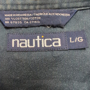 Chemise Nautica Vintage L Bleu Vert Rouge Carreaux Coton Logo