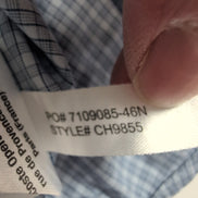 Chemise Lacoste Bleue À Carreaux Regular Fit FR 41 M Manches Longues