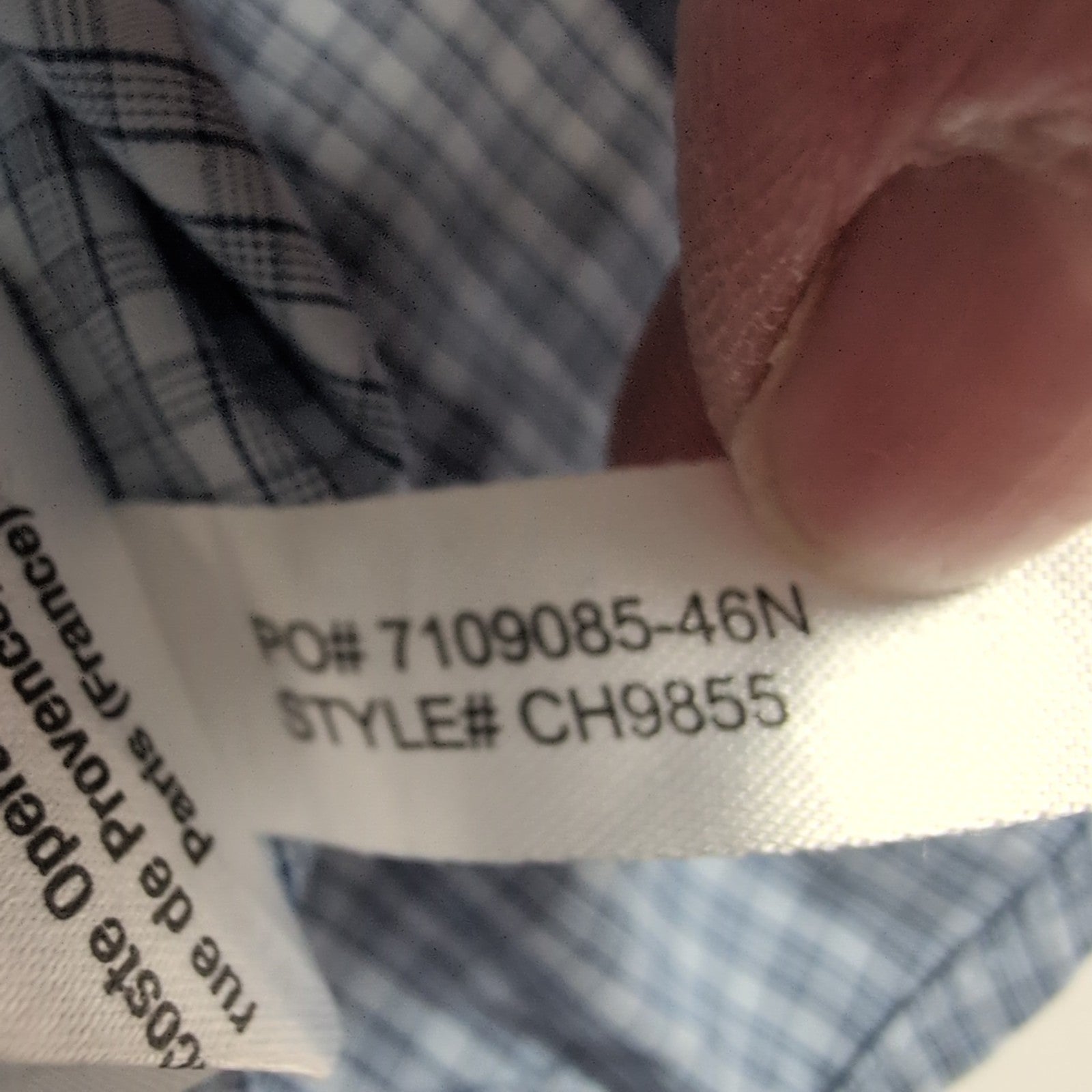 Chemise Lacoste Bleue À Carreaux Regular Fit FR 41 M Manches Longues