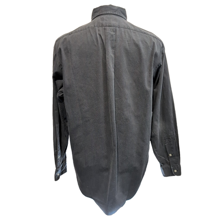 Chemise Ralph Lauren M Gris Anthracite Vintage Logo Rouge Coton Singapore