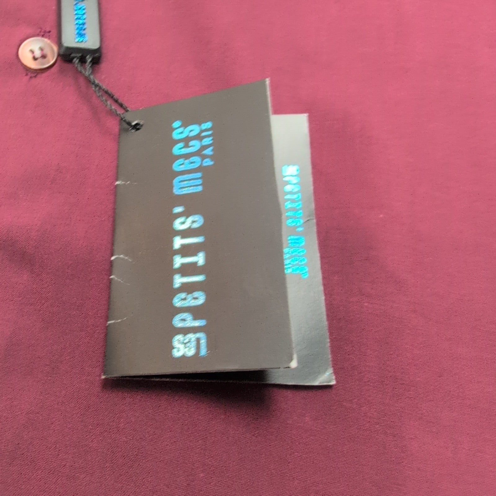 Chemise Les Petits Mecs Paris 14 Ans Neuve Étiquette Bordeaux Manches longues