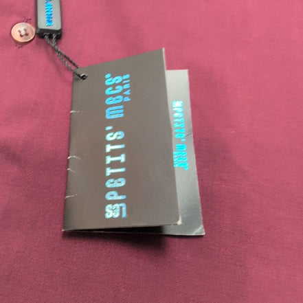 Chemise Les Petits Mecs Paris 14 Ans Neuve Étiquette Bordeaux Manches longues