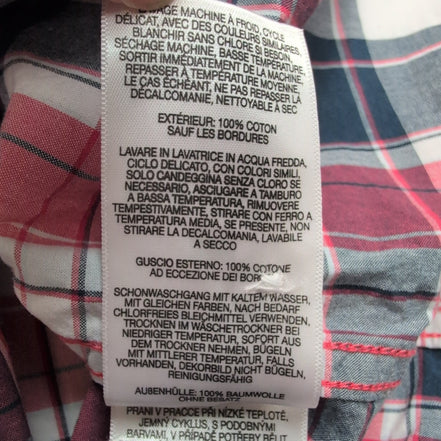 Chemise Columbia Rouge Bleu Marine À Carreaux Manches Courtes Taille XXL