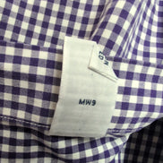 Chemise Ralph Lauren Classic Fit L Vichy Violet Logo Vert Coton manches longues
