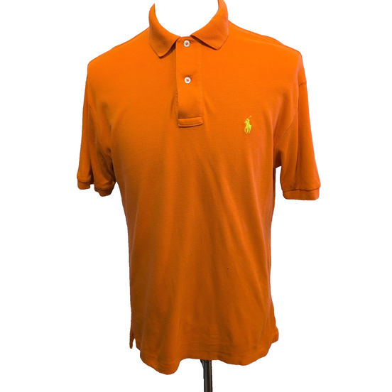 Polo Ralph Lauren Homme S Orange Logo Jaune Polo Manches Courtes