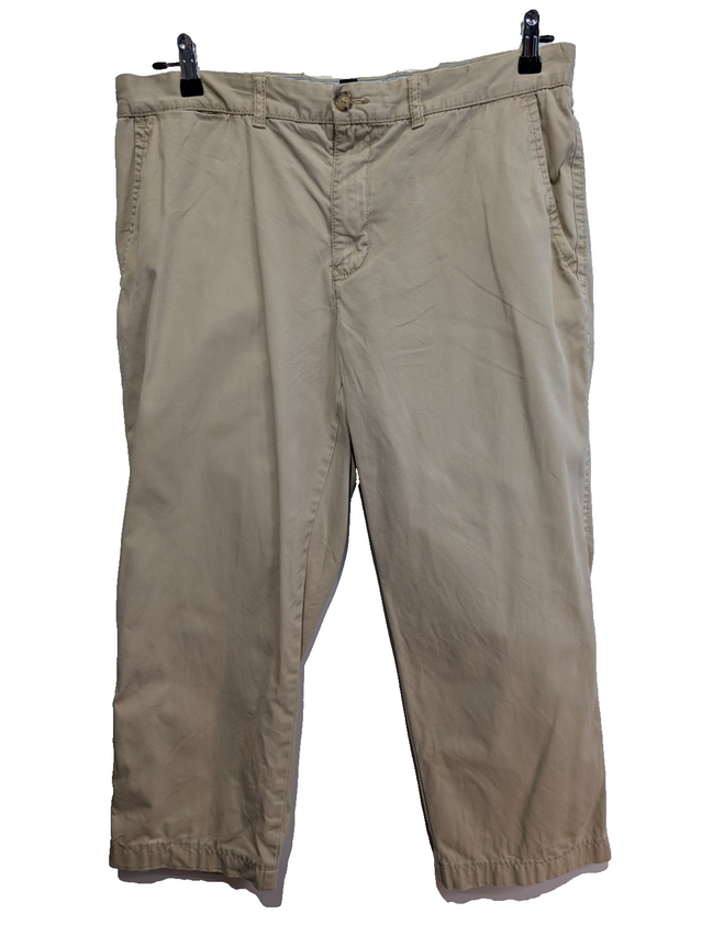 Pantalon Chino TOMMY HILFIGER Beige 👞 Coupe Cropped / Courte Taille W36 (L25)