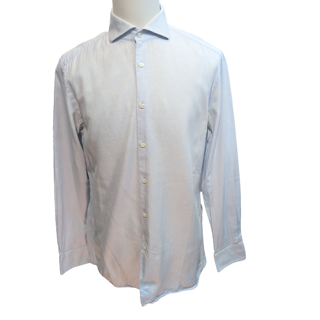 Chemise HUGO BOSS Slim Fit 100% Coton Piqué Bleu Clair Taille 42 L/XL