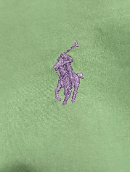CHEMISE Ralph Lauren XL CUSTOM FIT Vert Pomme Logo Violet