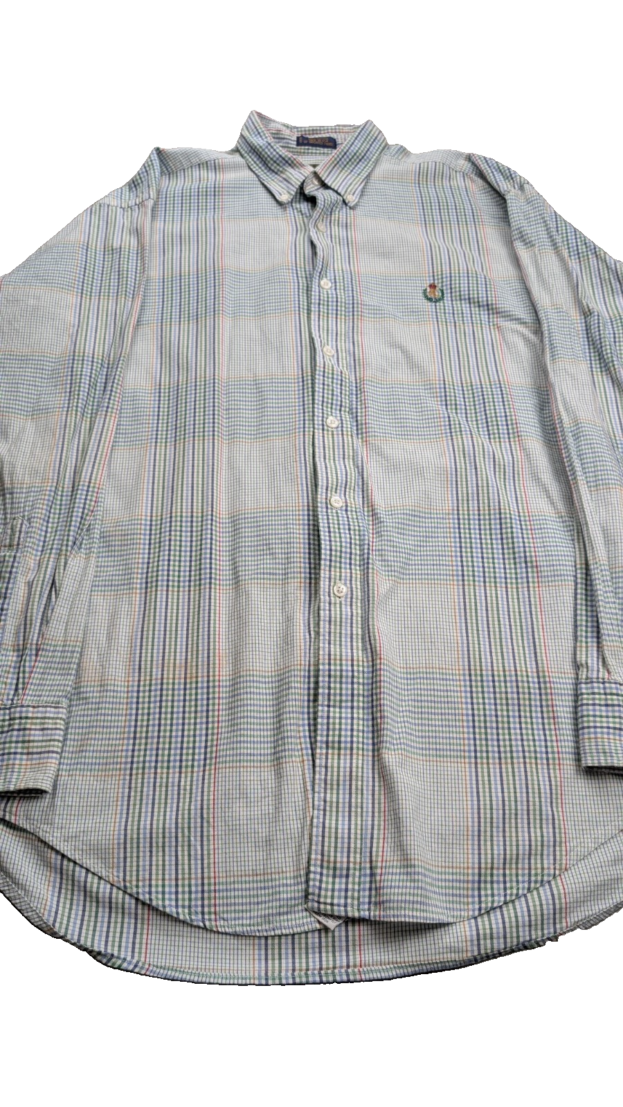 Chemise Chaps Ralph Lauren L carreaux Made in USA shirt button down écusson