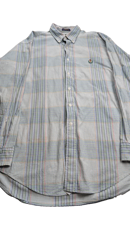 Chemise Chaps Ralph Lauren L carreaux Made in USA shirt button down écusson