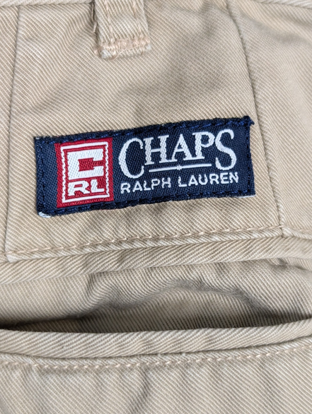 Pantalon chino CHAPS Ralph Lauren beige W30 FR40 à pinces coton