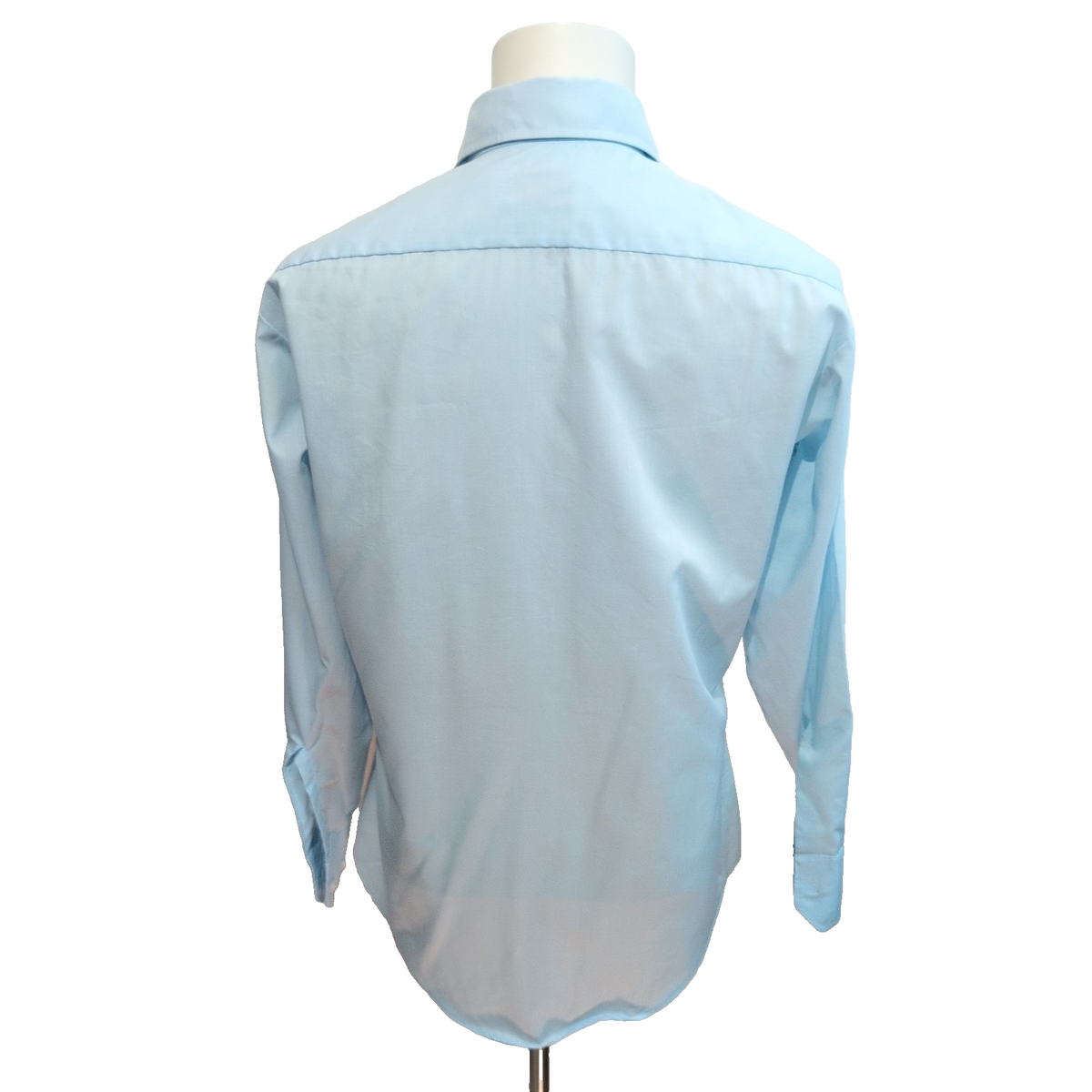 Chemise SEARS Permanent Press Vintage 70s Bleu USA Col Pointe M/L