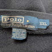 Sweat Polo Ralph Lauren XXL bleu marine logo rouge brodé Made in USA col rond