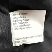Blouson Cuir Femme XS Canada Sportswear TP Noir Bomber Racing Vintage |52c