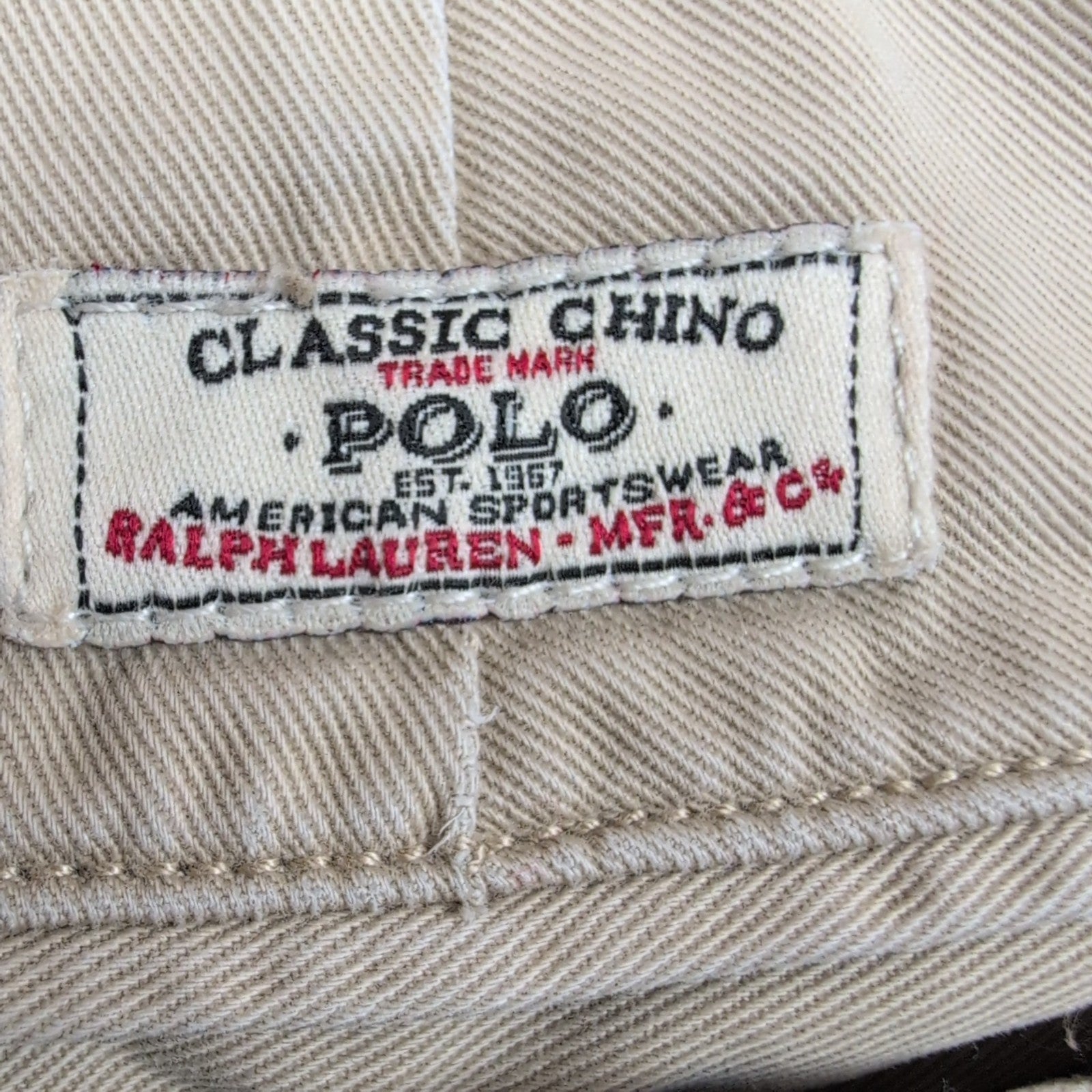 Pantalon chino Polo Ralph Lauren beige taille W35xL32 FR44 #23cr