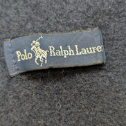 Écharpe Polo Ralph Lauren Bleu Marine 100% Laine Logo Poney Rouge