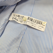 Chemise Massimo Dutti Easy Iron bleu rayures manches longues M L