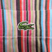 Chemise Lacoste XL Rayures Multicolores Coton Logo Vert Poche manches longues