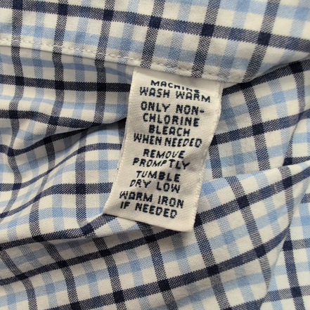 Chemise Polo Ralph Lauren XL Bleue Carreaux Col Classique Coton Shirt