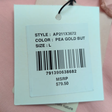 Haut Alex & Parker Femme L Rose Saumon Cache-Cœur Papillons Dorés Neuf