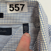 Chemise Tommy Hilfiger XL/XXL Bleu et Blanc Petits Carreaux Vintage