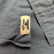 Chemise Wrangler Manche Courte Bleue Unie Stretch Taille XL Deux Poches