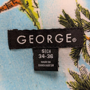 Chemise hawaïenne Georges palmiers manches courtes taille L