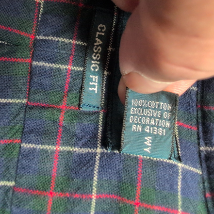 Chemise Ralph Lauren 3XLT 3XL 4XL Classic Fit Flanelle Carreaux Logo Rouge