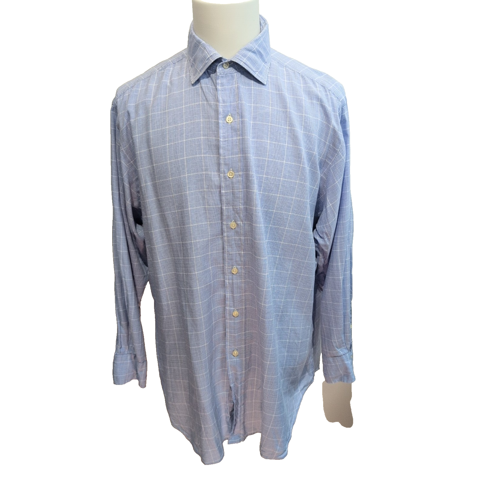 Chemise Polo Ralph Lauren Philip XL Made in Hong Kong Carreaux Bleu